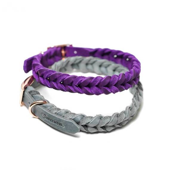 Halsband "Lissabon" aus Fettleder, Farben frei wählbar