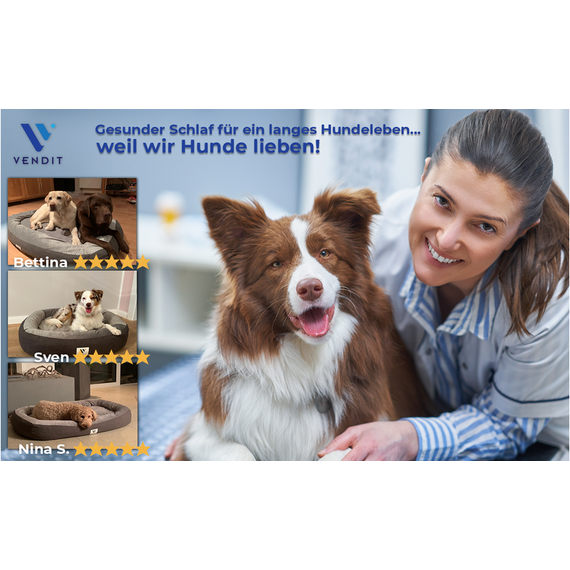 Orthopädisches Hundebett grau • Memory Foam Matratze