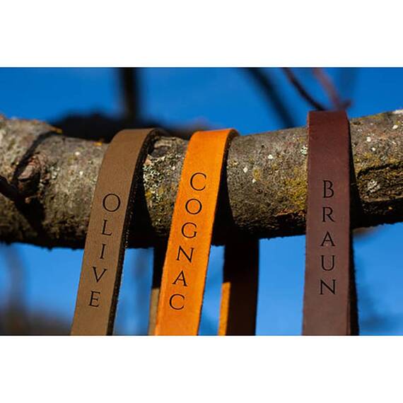 Lautlose Pirschleine | Flüsterleine mit Zugstopp, Leder