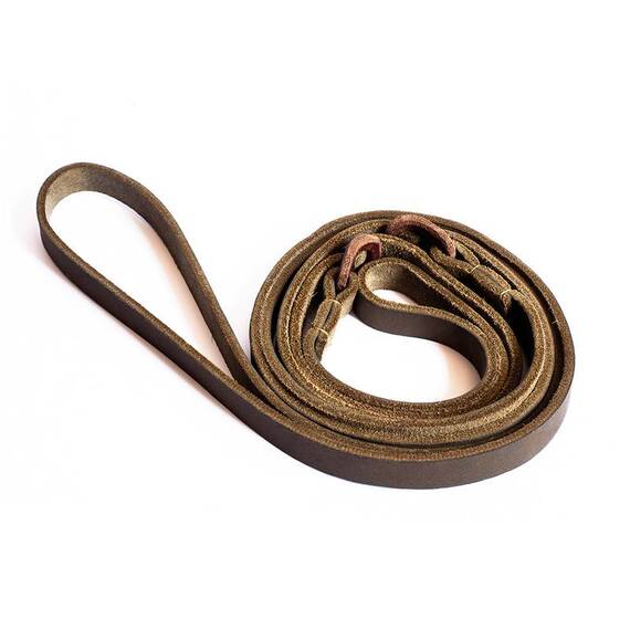 Lautlose Pirschleine | Flüsterleine mit Zugstopp, Leder