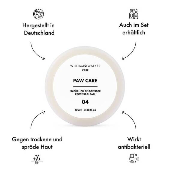 Natürlicher Pfotenbalsam für Hunde mit Kokosöl und Sheabutter