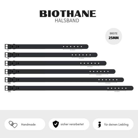 BioThane® Halsband zweifarbig • individuell • 25mm