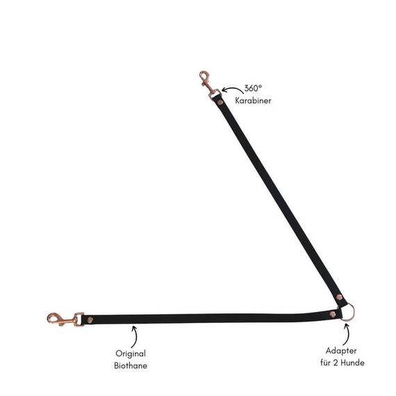 Koppelleine BioThane® für 2 Hunde • konfigurierbar