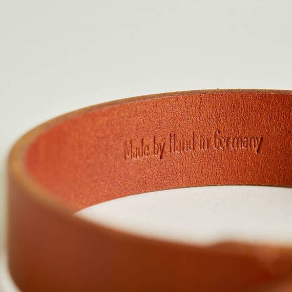 Premium Lederhalsband "Cognac"