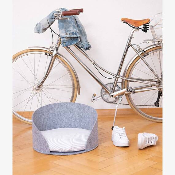 Filz Hundekörbchen beige • Luna