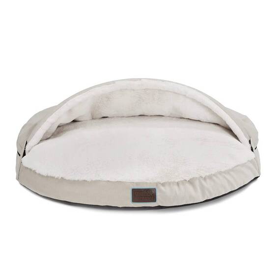 Kuschelige Hundehöhle mit abnehmbarem Dach • beige • JiggiLove ZipOff
