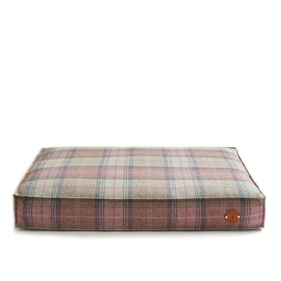 Hundekissen Karo-Tweed "Bluebell" • reine Wolle