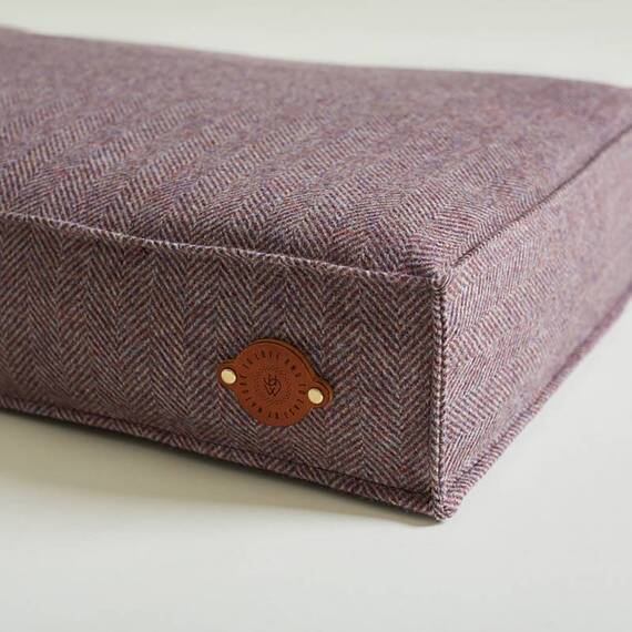Hundekissen Tweed violett "Hollyhock" • reine Wolle