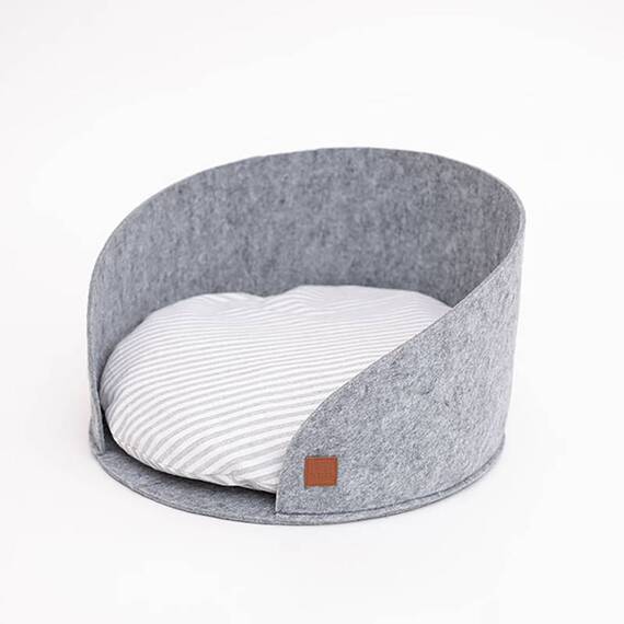 Filz Hundekörbchen grau • Luna