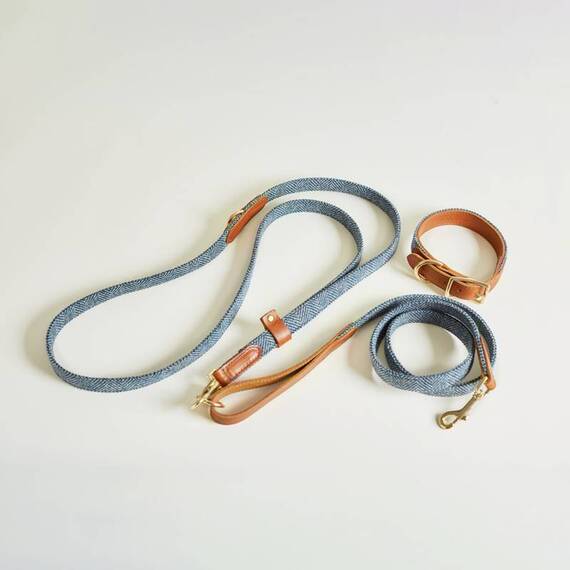 Umhängeleine Tweed blau "Body Magpie"