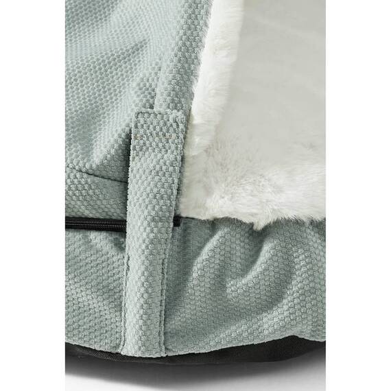 Kuschelige Hundehöhle mit abnehmbarem Dach • mint • JiggiLove ZipOff