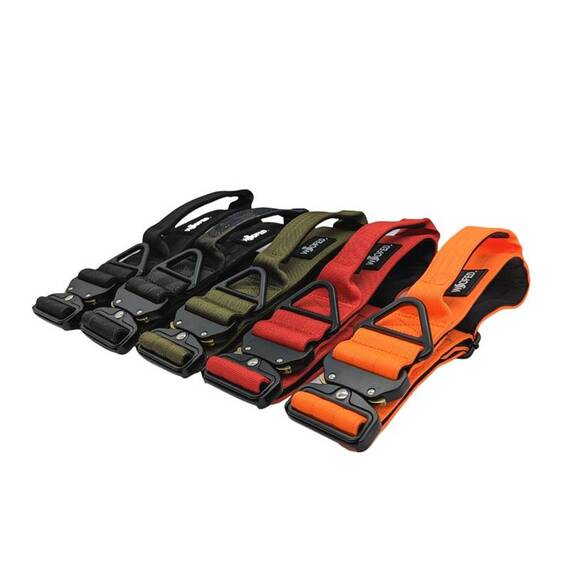 Breites Tactical Halsband mit Griff • gepolstert • neon orange