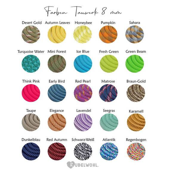 Leine "Leder x Seil", Farben frei wählbar