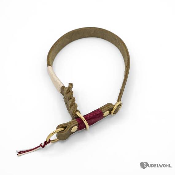 Leder Zugstopphalsband, Farben frei wählbar