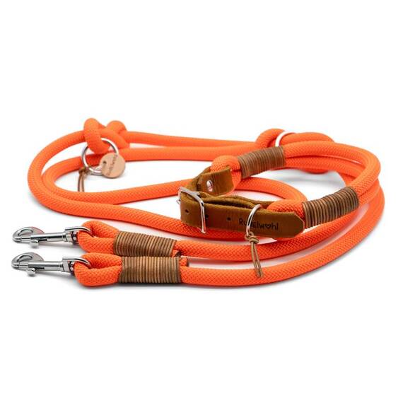"NEONORANGE" | Hundeleine aus Kletterseil