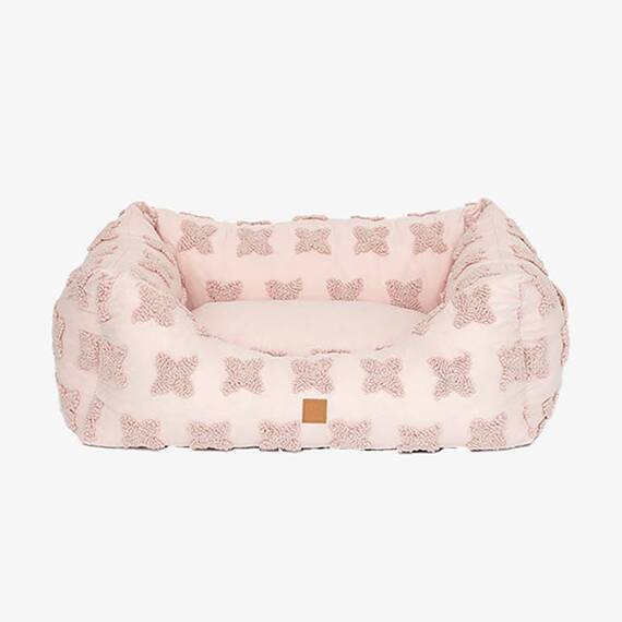 Design Hundebett 100% Baumwolle rosé • Kingston FLOWERS