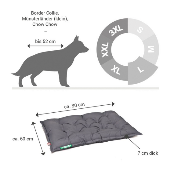 Orthopädisches Hundekissen beige • Doctor Bark® Countrykissen