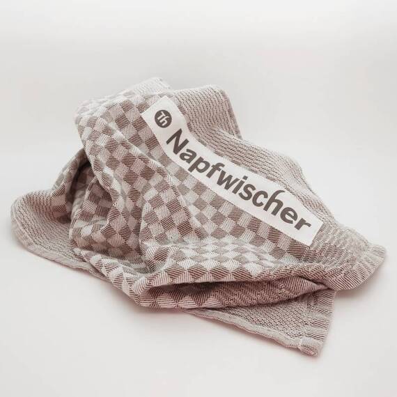 Napfwischer braun • robustes Geschirrtuch für den Hundenapf