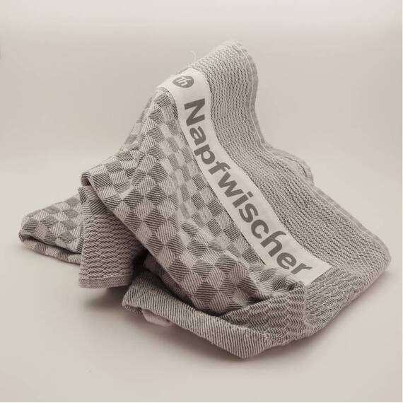 Napfwischer grau • robustes Geschirrtuch für den Hundenapf
