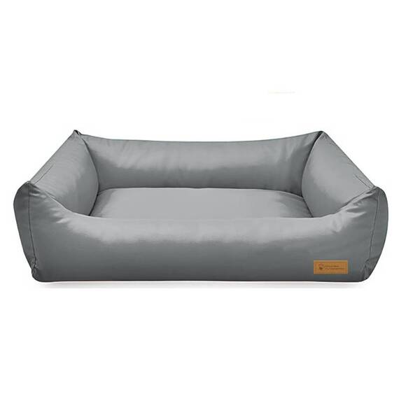Hundebett orthopädisch • Kunstleder grau • FAMOUS