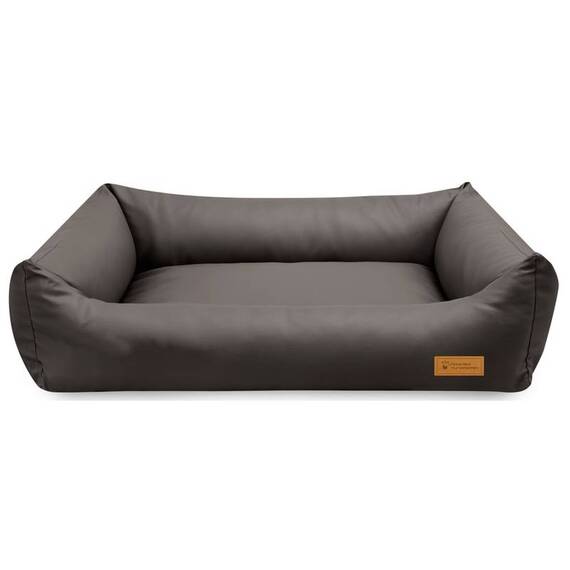 Hundebett orthopädisch • Kunstleder taupe • FAMOUS