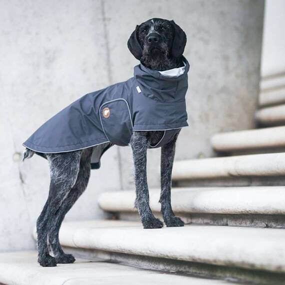 Hunderegenmantel anthrazit | khaki 'Cooper'