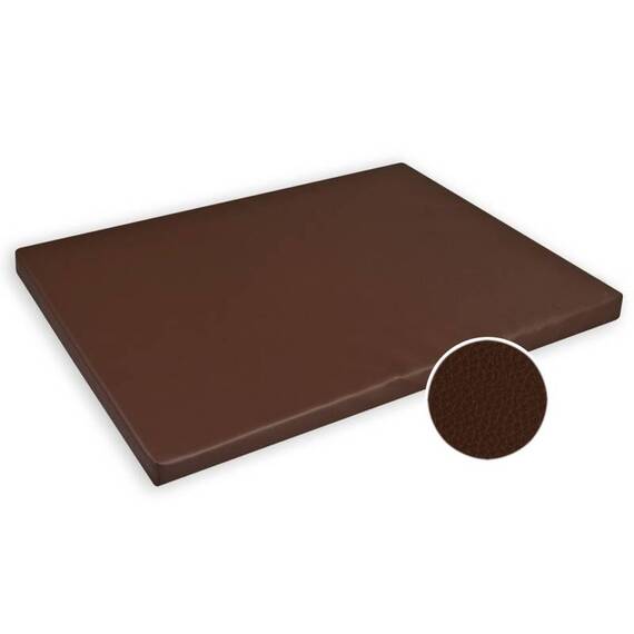 Orthopädische Hundematte Kunstleder braun • PERFECT