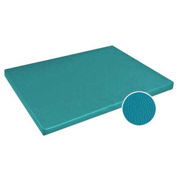 Orthopädische Hundematte Kunstleder türkis • PERFECT