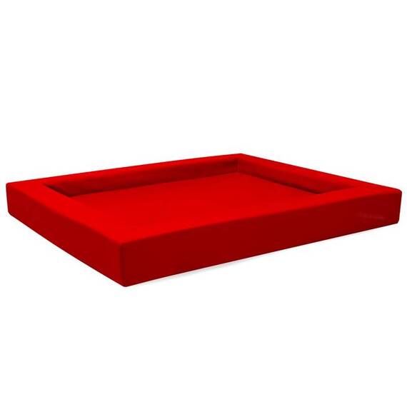 Orthopädisches Hundebett • Kunstleder rot • COMPACT