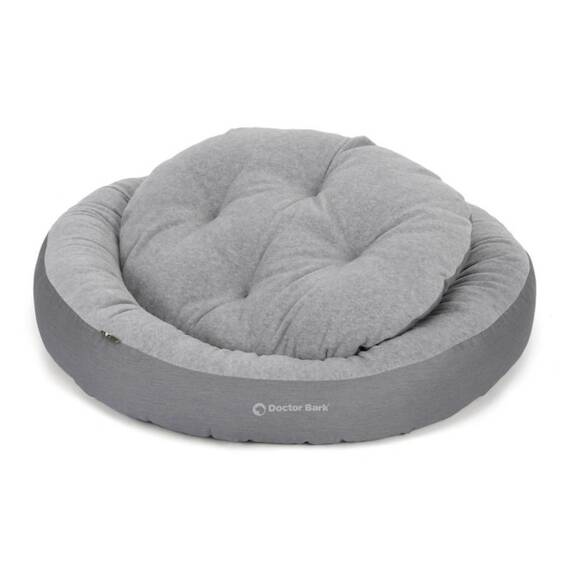 Anti-Stress Hundebett, waschbar 60 Grad • Hundenest hellgrau