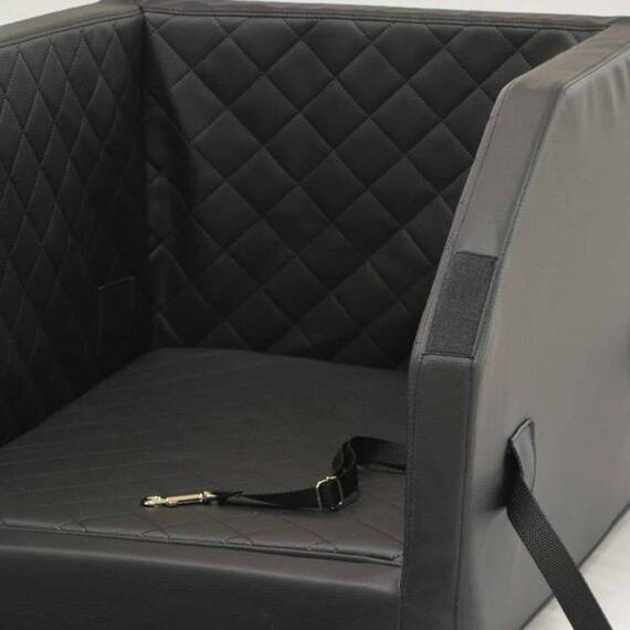 Auto-Hundebett Beifahrersitz • schwarz | weiss