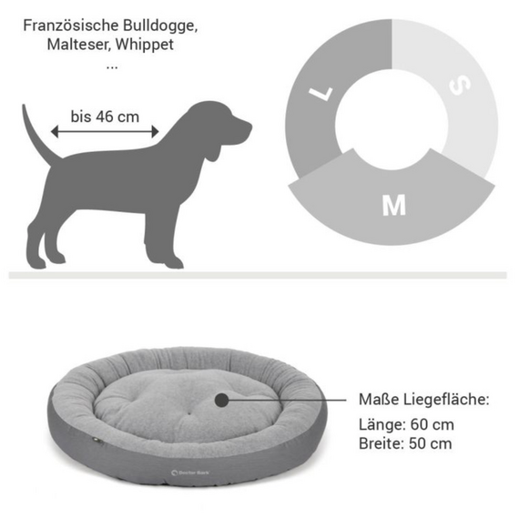 Anti-Stress Hundebett, waschbar 60 Grad • Hundenest grün