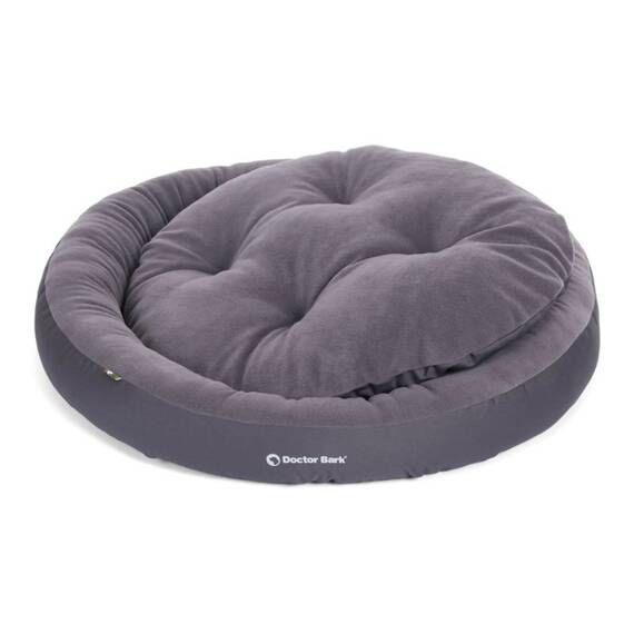 Anti-Stress Hundebett, waschbar 60 Grad • Hundenest grau
