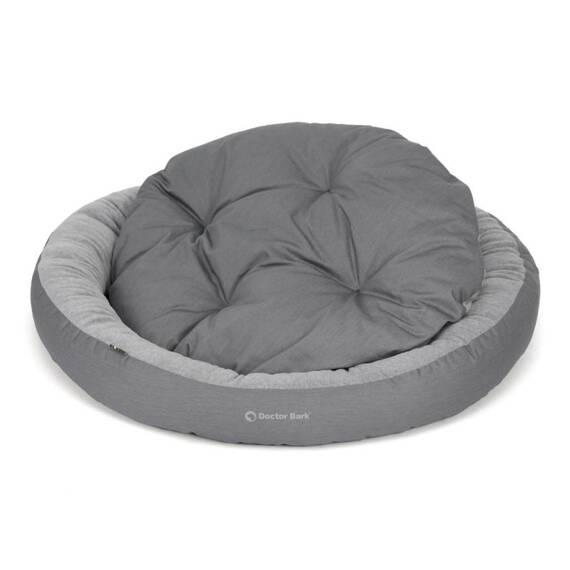 Anti-Stress Hundebett, waschbar 60 Grad • Hundenest hellgrau