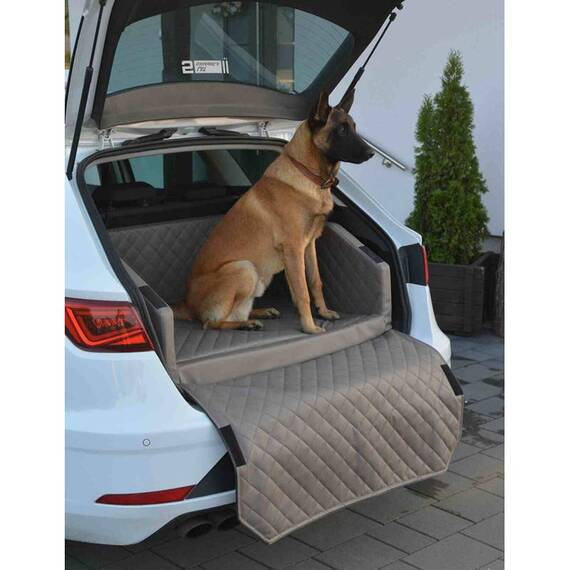 Auto-Hundebett Kofferraum • braun/ taupe