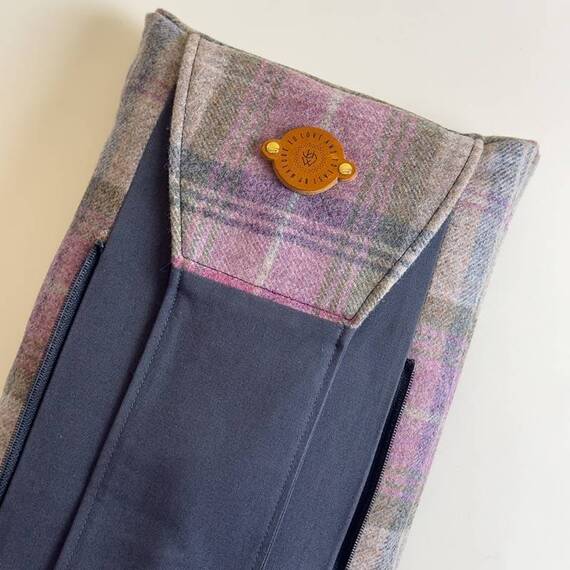 Hundebett-Kopfkissen Tweed "Bluebell" • reine Wolle