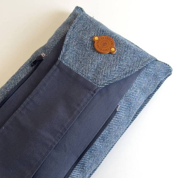 Hundebett-Kopfkissen Tweed "Bugle" • reine Wolle