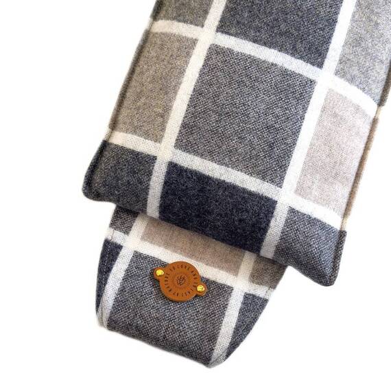 Hundebett-Kopfkissen Tweed "Charcoal" • reine Wolle