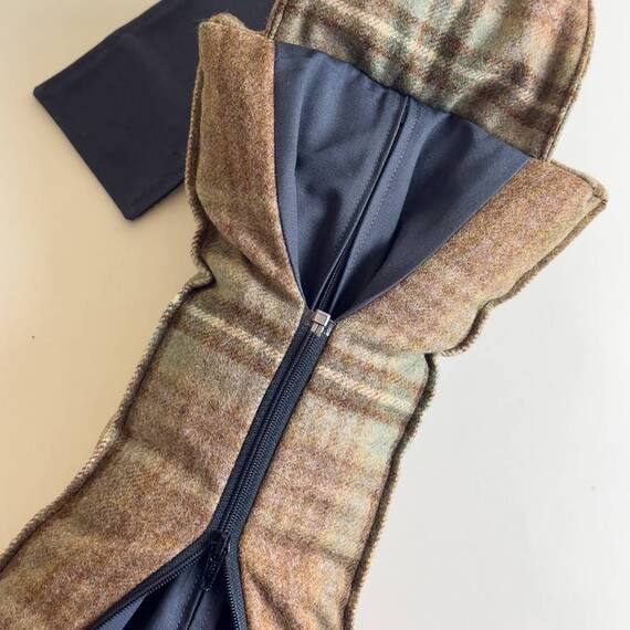 Hundebett-Kopfkissen Tweed "Copper Beech" • reine Wolle