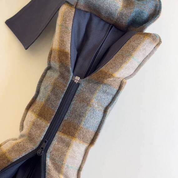 Hundebett-Kopfkissen Tweed "Kingfisher" • reine Wolle