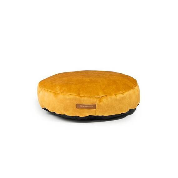 Hundekissen Samt • gelb • aus Recycling-Materialien