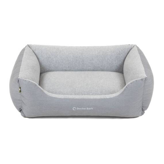 Hundebett hellgrau • waschbar bei 60 Grad • Doctor Bark Green Label