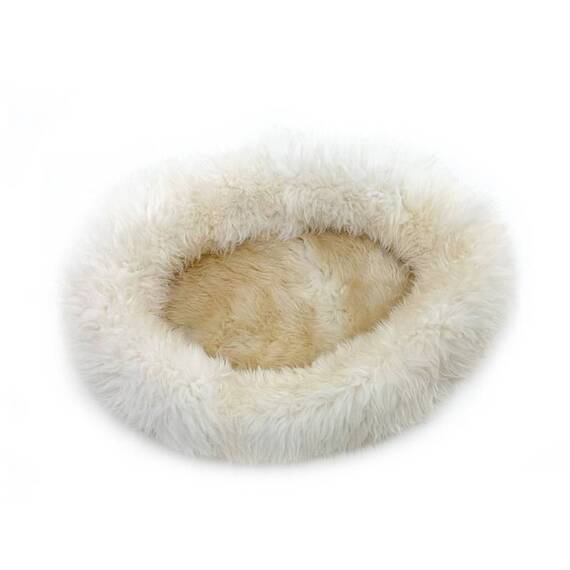 Schaffell Hundebett Donut • crème • 3 Größen