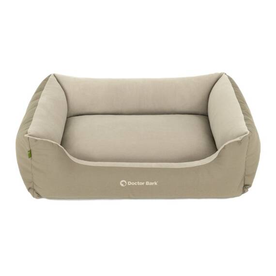 Hundebett beige • waschbar bei 60 Grad • Doctor Bark Green Label
