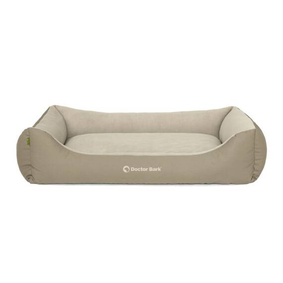 Hundebett beige • waschbar bei 60 Grad • Doctor Bark Green Label