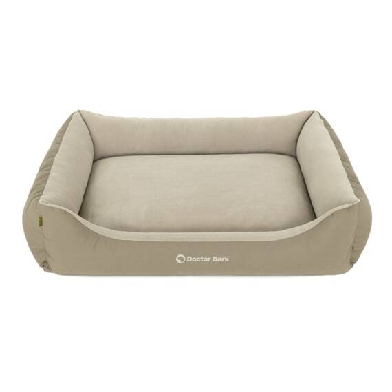 Hundebett beige • waschbar bei 60 Grad • Doctor Bark Green Label