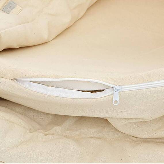 Hundekörbchen mit umklappbarem Rand, Baumwolle • Louis Flowers taupe