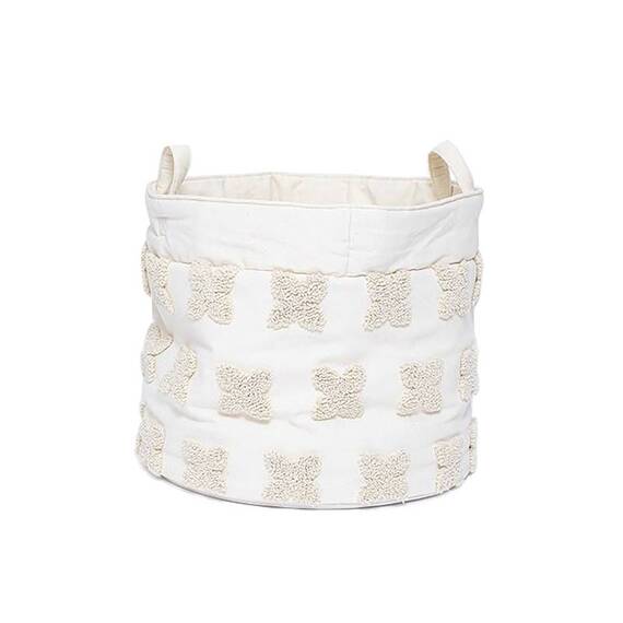 Hundekörbchen mit umklappbarem Rand, Baumwolle • Louis Flowers crème