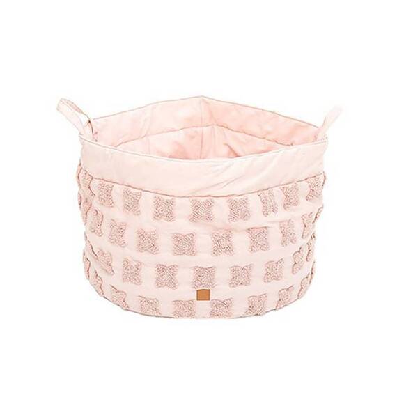 Hundekörbchen mit umklappbarem Rand, Baumwolle • Louis Flowers rosé