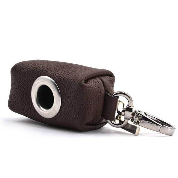 Kotbeutelspender aus Leder ‘Zamperl' marron